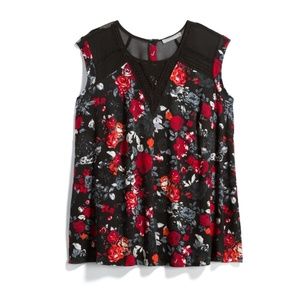 Daniel Rainn lace detail knit top